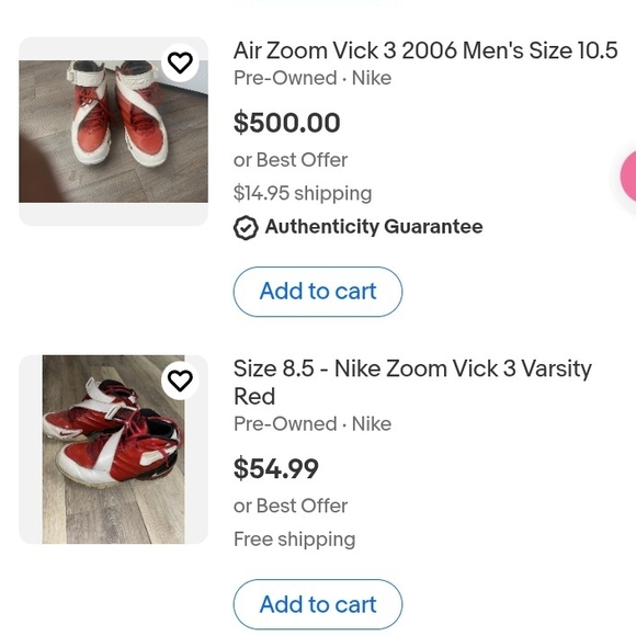 Nike Red and White Athletic Shoes
